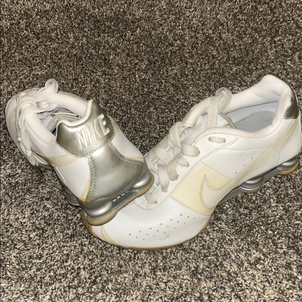 Nike Women's White and Metallic Sneakers